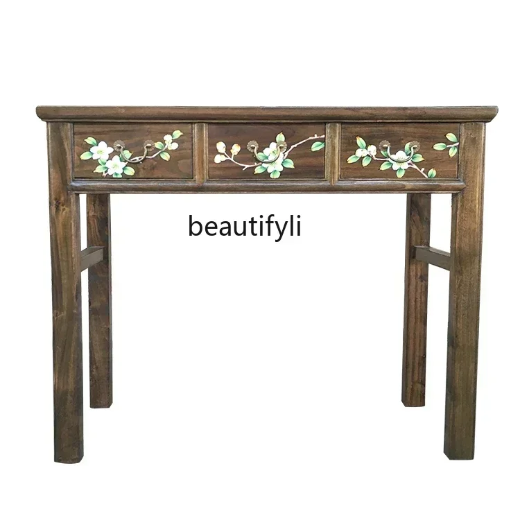 SS new styleAntique entrance table Modern simple calligraphy table Entrance table Solid wood frame painted for Taiwanss 7486 ss