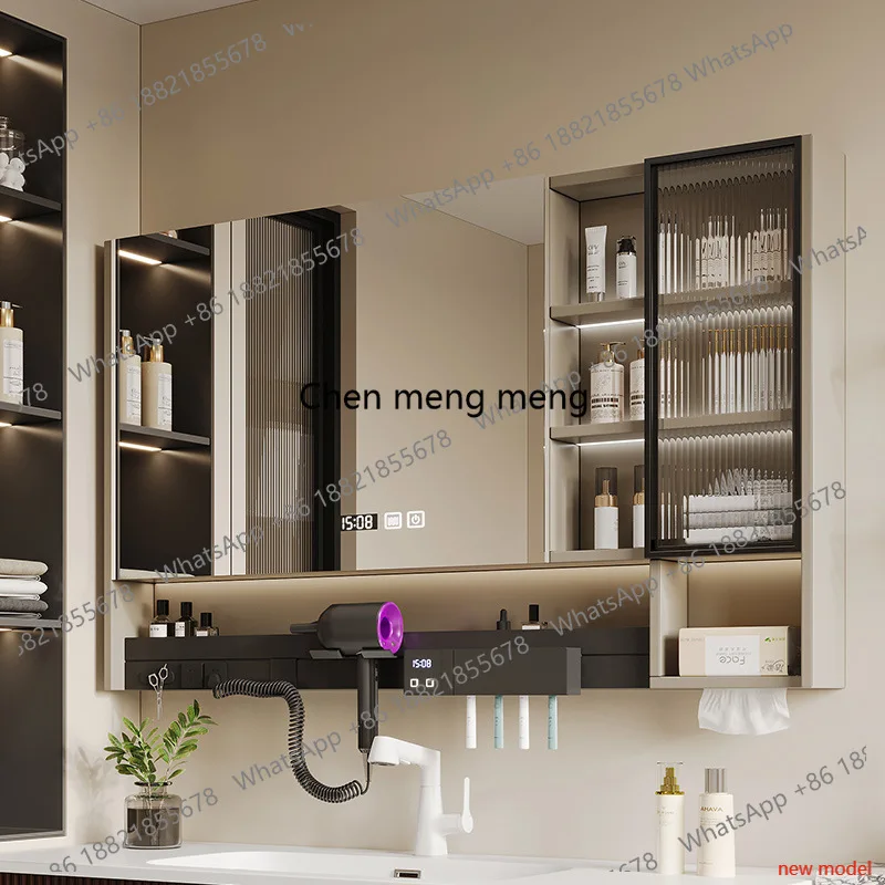 Smart bathroom mirror cabinet multi-function, separate bathroom mirror, storage integrated cabinet