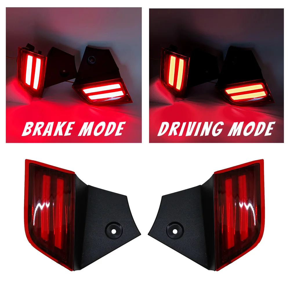 For Mitsubishi Pajero Sport 2016-2020 2Pcs Car Rear Bumper Light Reflector Driving Braking Lamp Daytime Running Lights Accessory