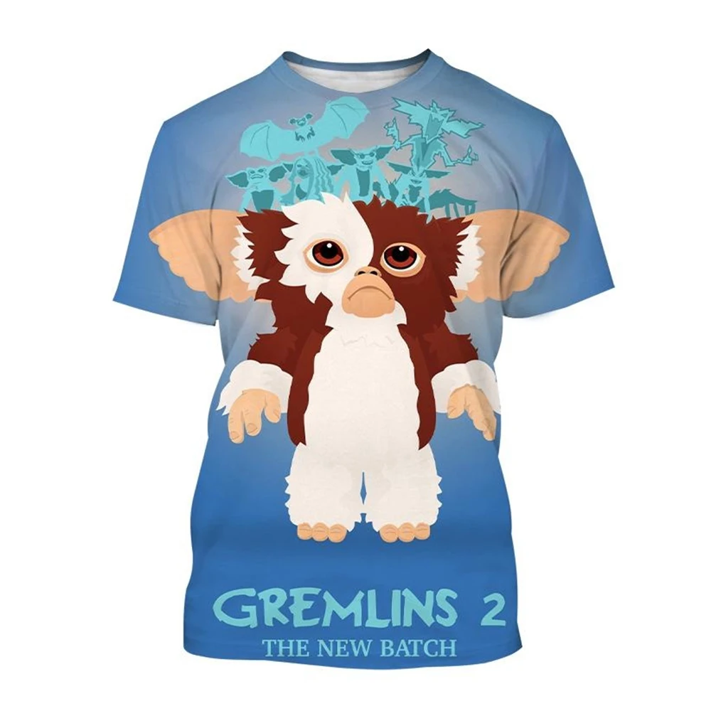 Fashion hot sell new Christmas horror movie Gremlins 3D printed T-shirt puppet monster printed T-shirt men and women Kids Tops