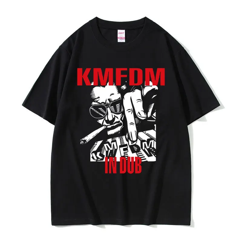 

Rock Band Kmfdm in Dub Album Graphic T-shirt Summer Men Women Vintage Gothic Punk Streetwear Male Casual Pure Cotton T Shirts