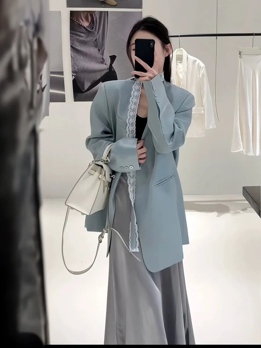 ブレザー オーバーサイズ レディース 女性用 夏 スーツ 洗練されたストラップ 七分丈 センスフルなカラー フォールドストランド 見事な星