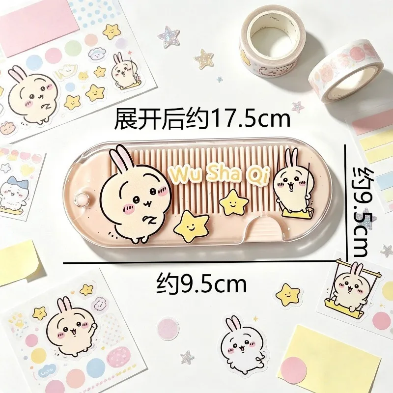 Jiikawaka's new cute folding comb Portable pocket comb for makeup, easy to carry and compact Student cute braid comb cute style