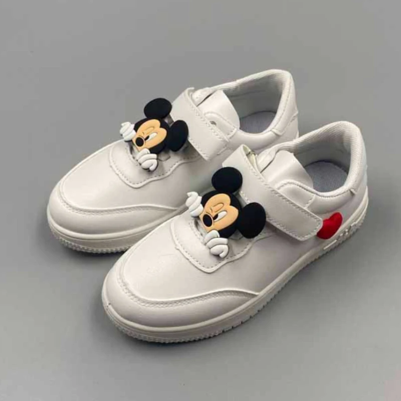 Children\'s Sneakers Cute Mickey Minnie Cartoon Casual Shoes for Boys and Girls Anti-slip Outdoor Shoes Kids Sport Shoes Disney