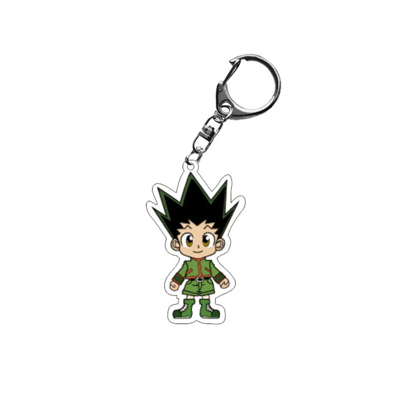 Hunter Llavero Anime Gon Freecss Killua Zoldyck Hisoka Chrollo Lucilfer Acrylic Figure Keychain Fans Birthday Gifts 6cm