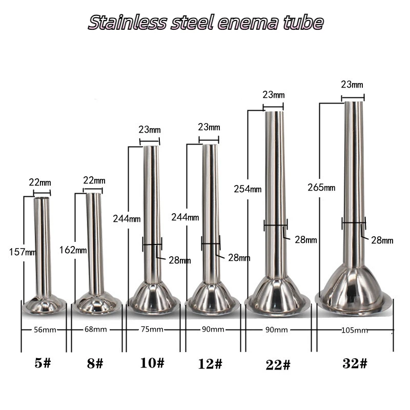 Stainless steel sausage filling tool, small sausage tube, funnel mouth, large horn mouth, meat grinder accessories