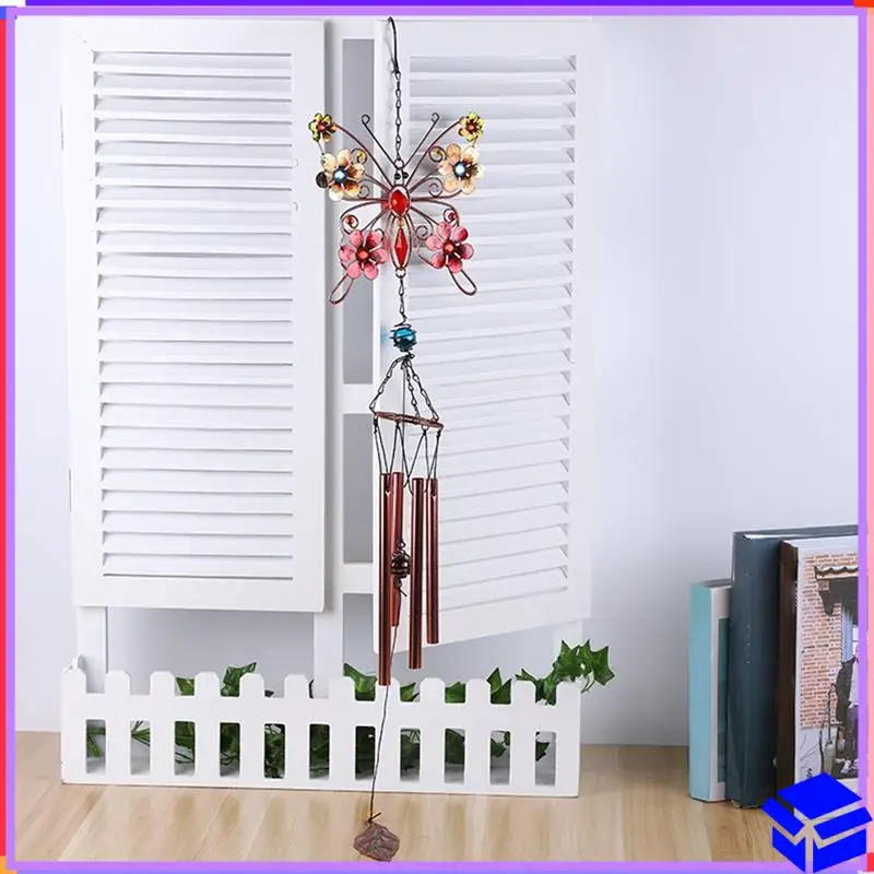 

Reliable Metal Butterfly Wind Chime Aluminum Tube Anti-Rust Spray Paint Home Iron Hanging Decorations