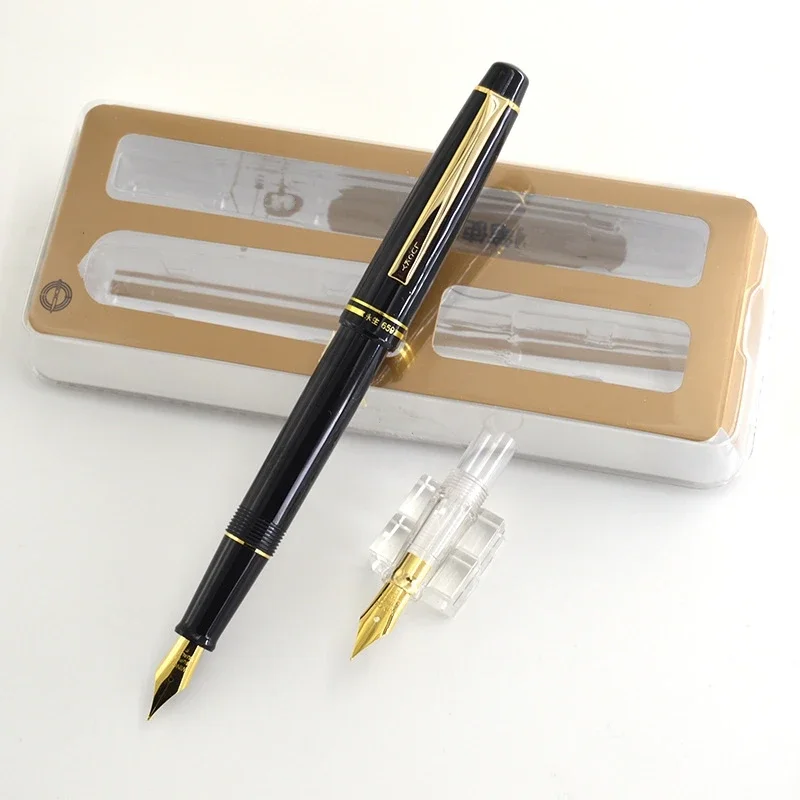 

YONGSHENG 659 Resin Plastic Fountain Pen Fine 0.5mm Iridium Nib Gold Clip Ink Pen For Writing School Office Supplies Stationery