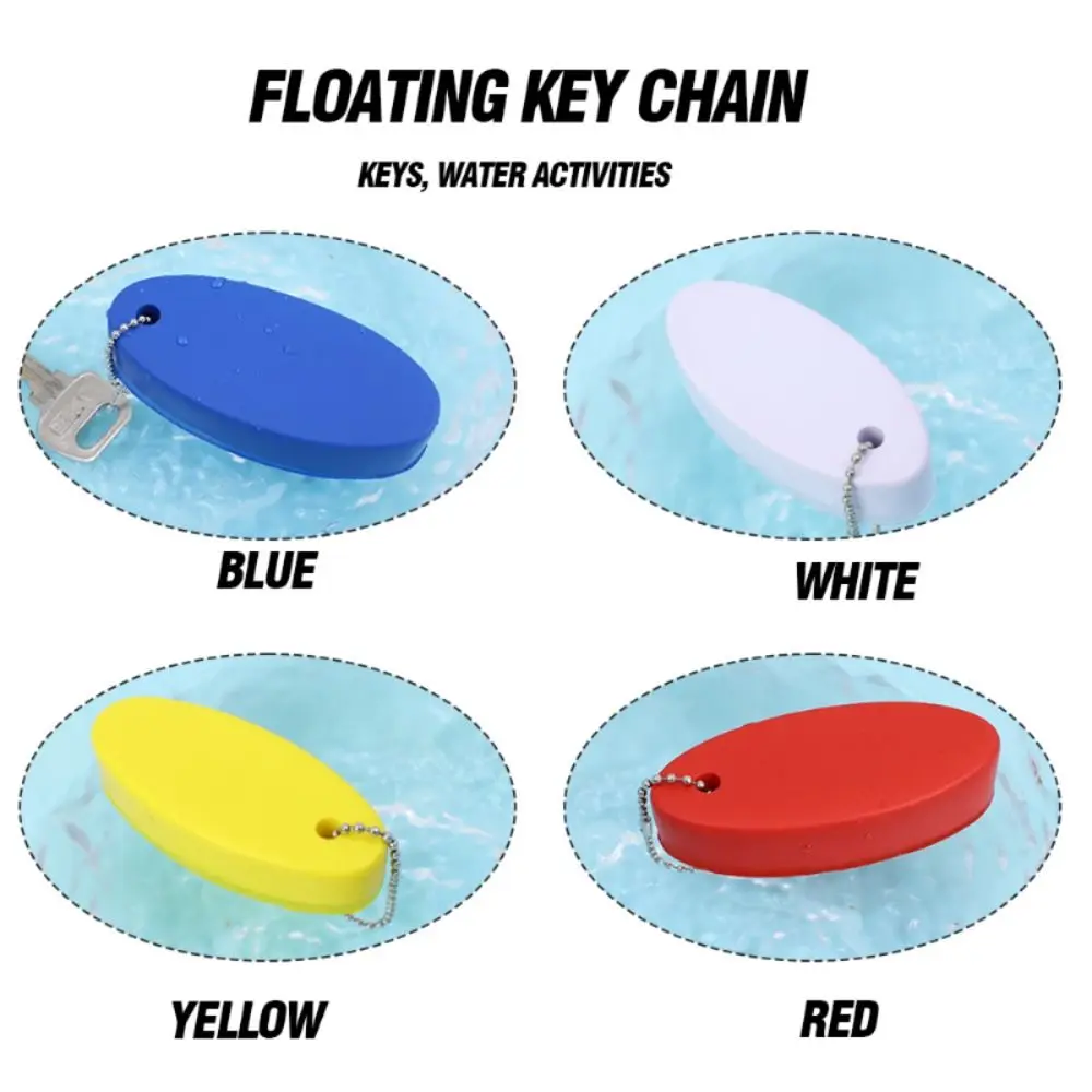 Surf Accessory Oval Buoyant Keychain Foam Soft Buoy Keychain Floating Floating Keyring Marine Boat