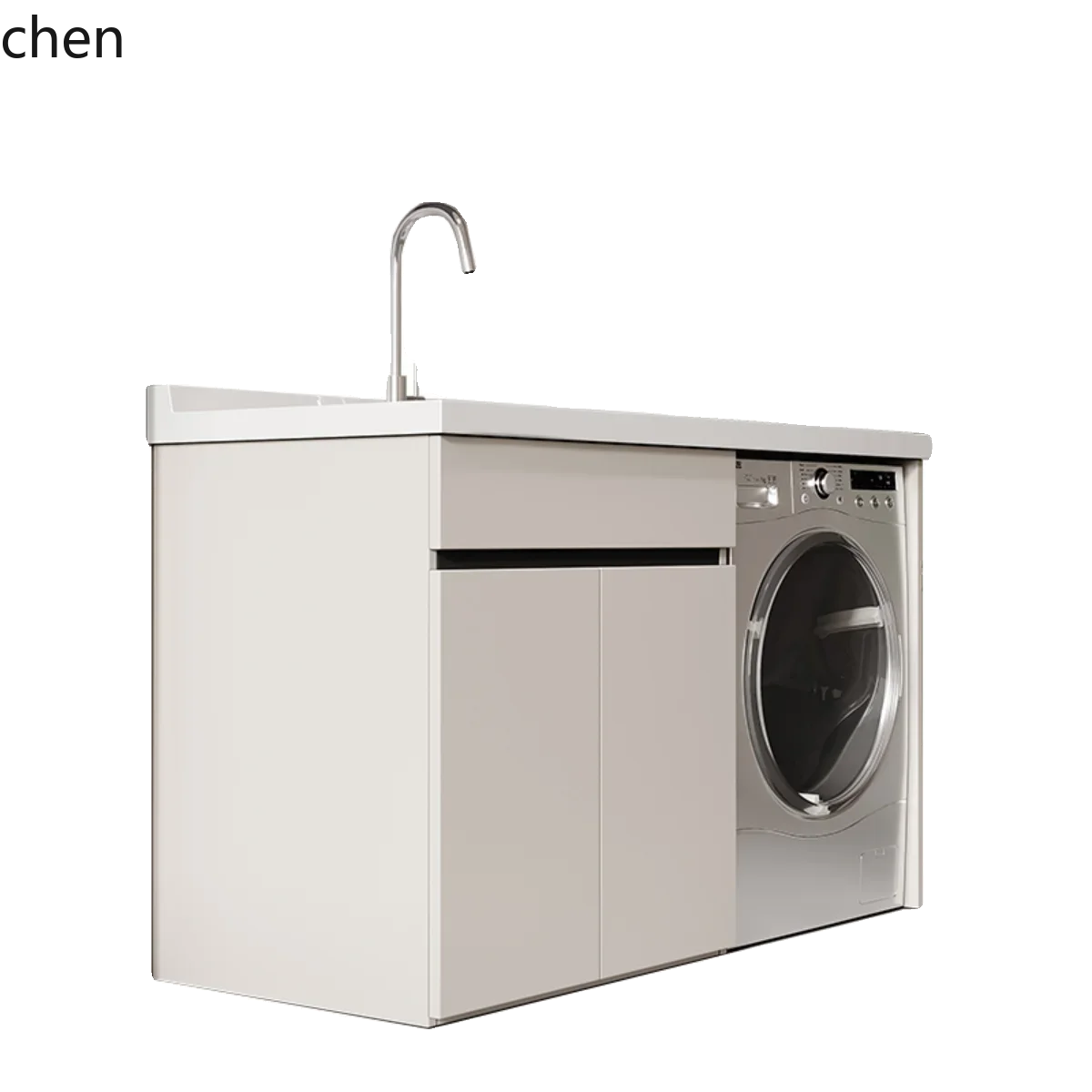 Washing Machine Balcony Integrated Cabinet Combination Laundry Cabinet Laundry Sink Basin Companion with Washboard Basin