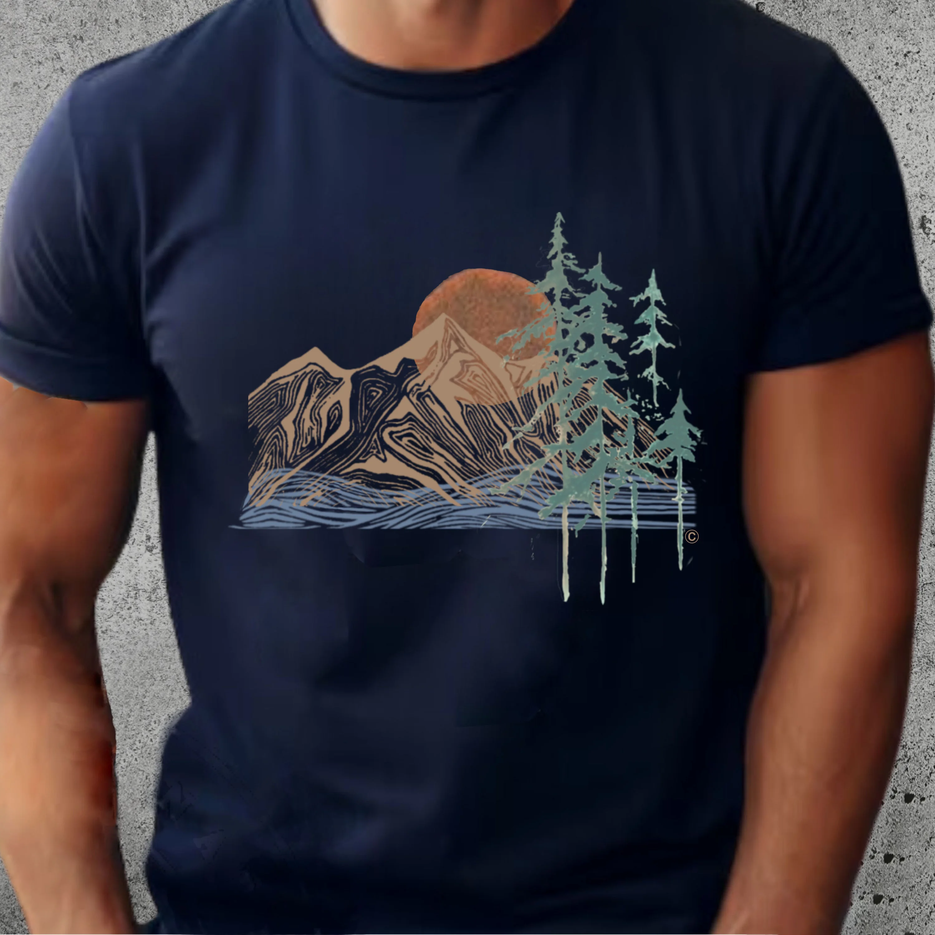 Ocean Mountain Forest Unisex T-shirt Summer Men's Trucksuit O-Neck Short Sleeve Tops Cotton Sportswear Casual Fashion Sweatshirt