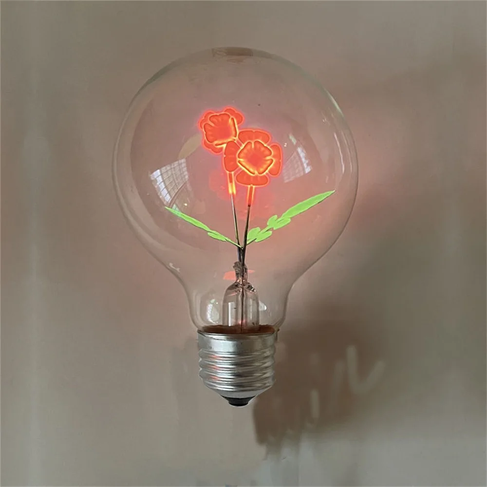 Creative Light Bulb, Antique Vintage Style Light Bulb, G80 Size, E27 Base, Artistic Gift Christmas Decoration Ambience Light