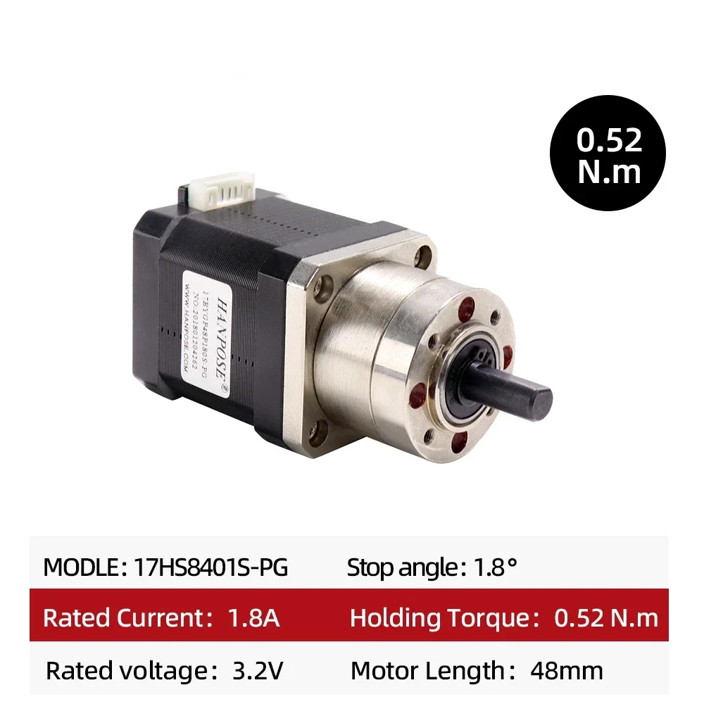 1.8A 52N.CM 17HS8401S-PG nema17  51-1 71-1 100-1  For CNC 3D Printer Stepper Motor Planetary Gearbox