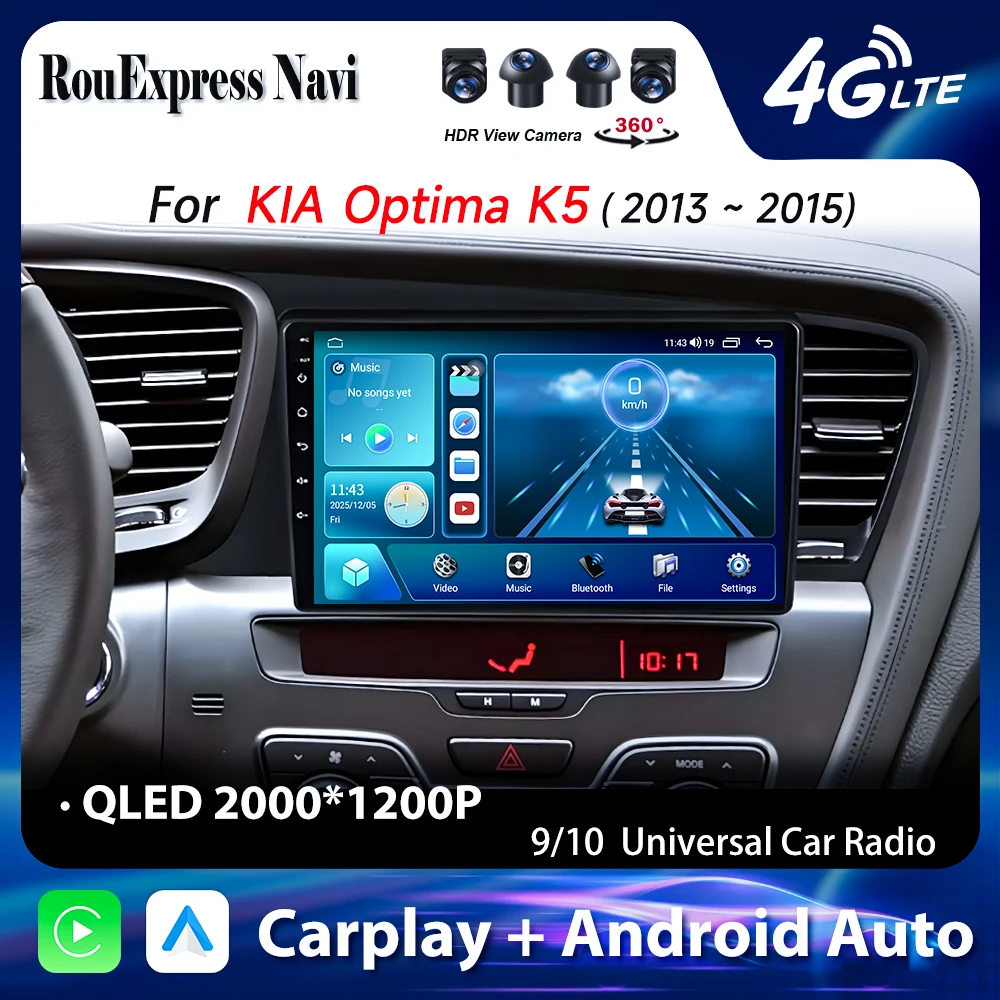 Autoradio For KIA K5 Optima 2011 2012 2013 2014 2015 Android auto Radio Samochodowe Stereo DVD Carplay Bluetooth Head Unit 2Din