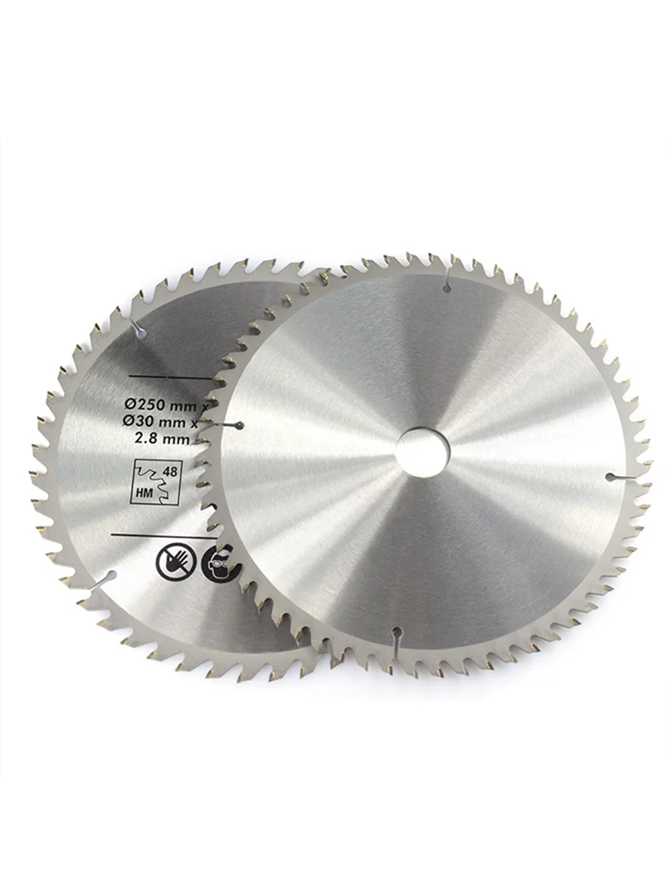 Brzeszczot do piły do drewna z węglików spiekanych 250mm x 40T/48T/60T/80T apertura 30mm, tarcza do obróbki drewna TCT brzeszczot do piły tarczowej z twardego stopu — zdjęcie 2
