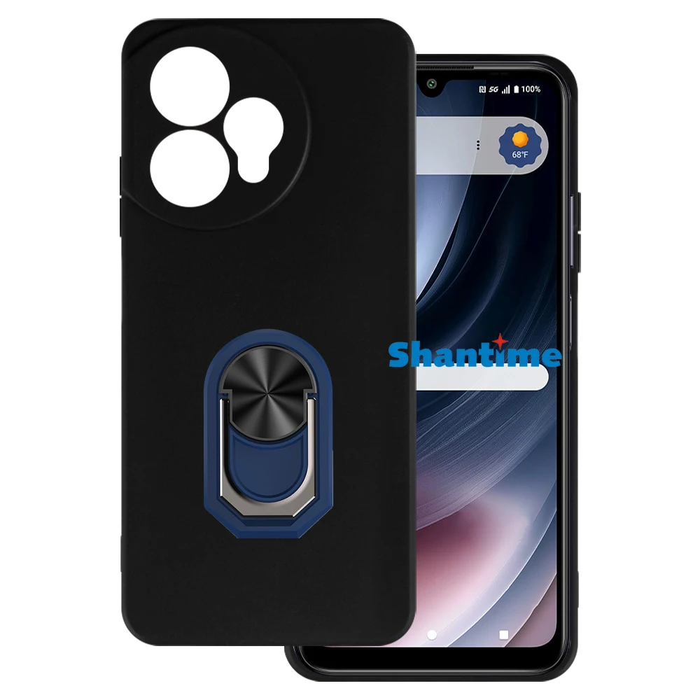 حامل حلقي فاخر مقاوم للصدمات لهاتف الكريكيت Icon Pro 2026 غطاء حامل واقٍ من السيليكون الناعم من مادة البولي يوريثان الحراري