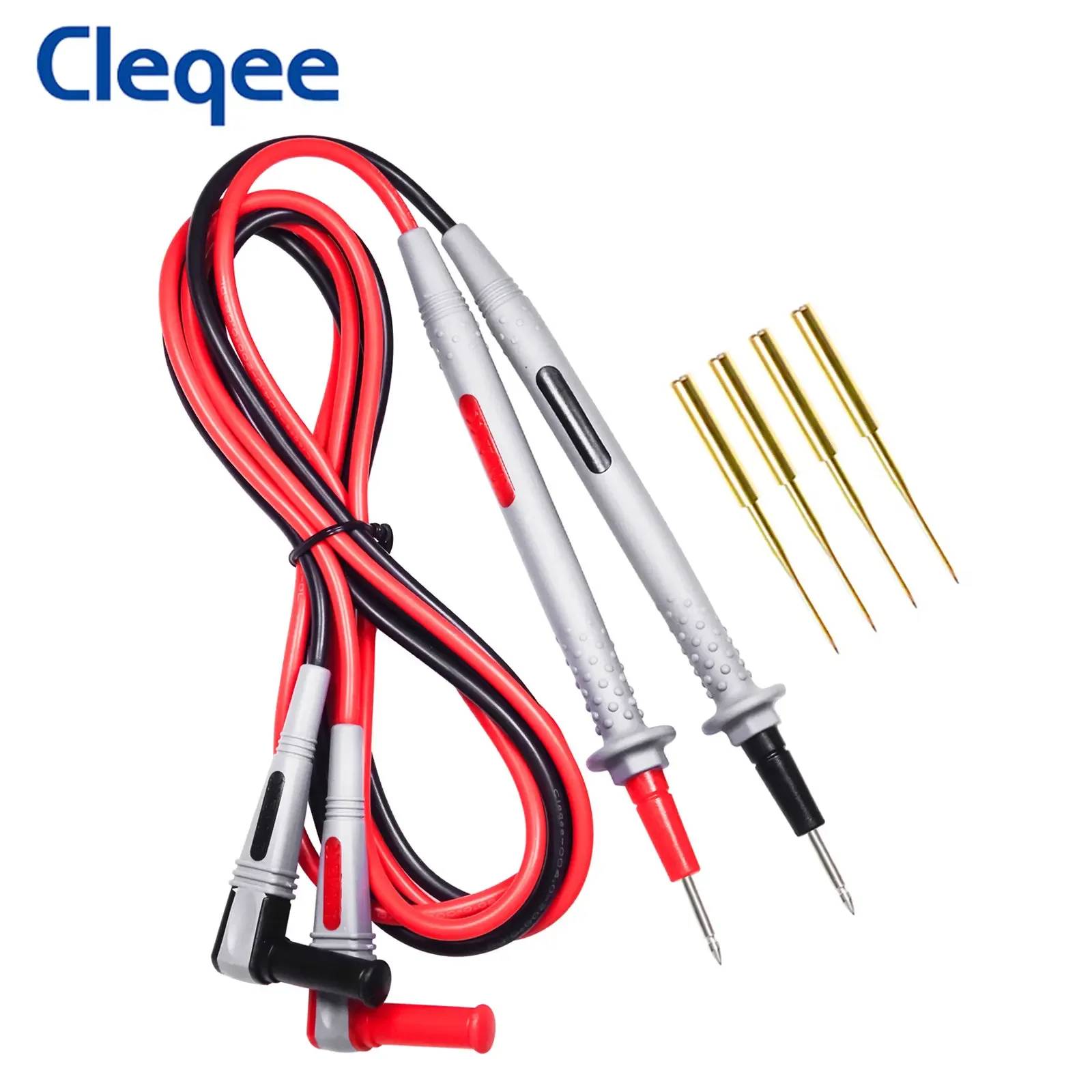 Cleqee-مجسات متعددة المقاييس ، سلسلة P1500 ، 4 مللي متر ، قابس الموز ، مجموعة اختبار ، قلم مسبار مع إبر قابلة للاستبدال ، 1000 فولت ، 10 أمبير