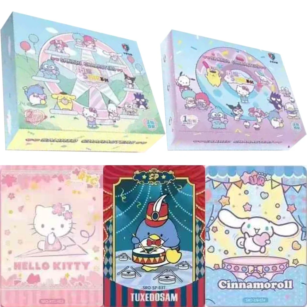 Genuine Sanrio Card Cute Emblem Sanrio Family Coolomi Life Diary HelloKitty Pink Cute Collection Card Toy Gift