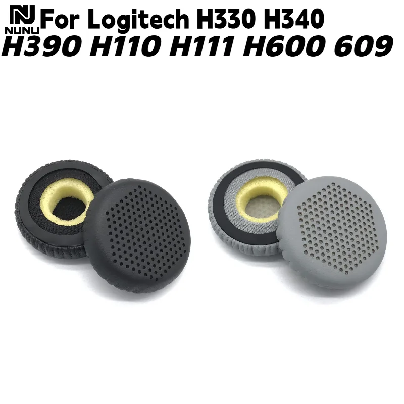 NUNU Replacement Protein skin memory foam Ear Pads For  Logitech H330 H340H390 H110 H111 H600 609 Headphone  repair parts