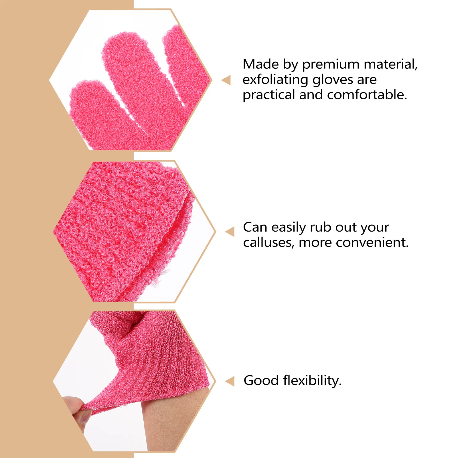 

16Pcs Bath Exfoliating Gloves Five Fingers Deep Cleansing Protective Shower Glove Type Wash Towels for Back Massage and Smooth