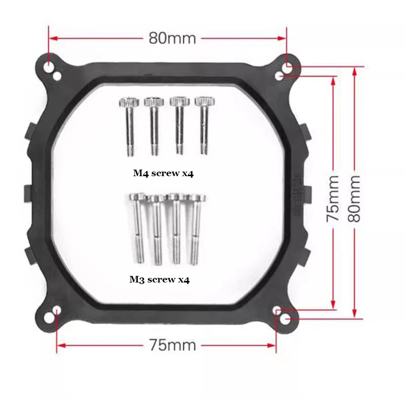 Intel CPU heat sink base bracket suitable for 1150/1151/1155/1156/1366/2011 image 4