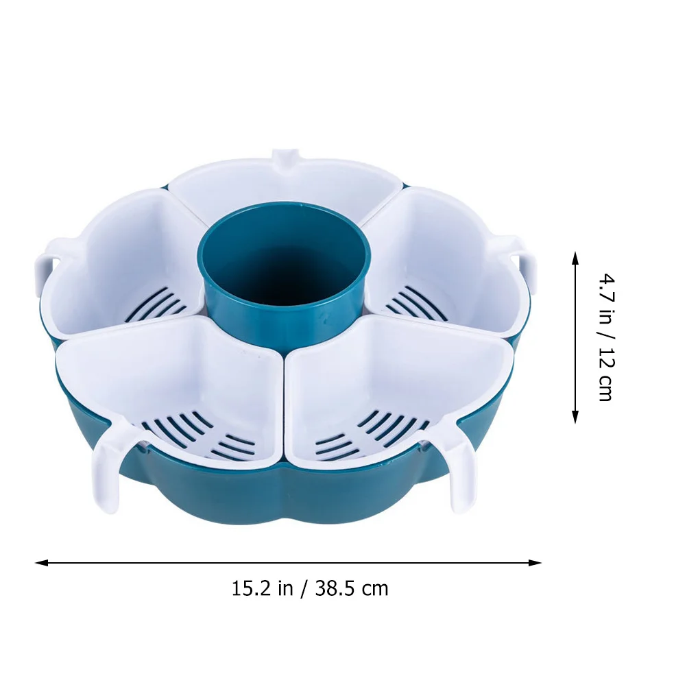 

Plastic Drain Basket Rotatable Detachable Hot Pot Assortment Basket For Vegetables Fruit Storage Multifunctional Food