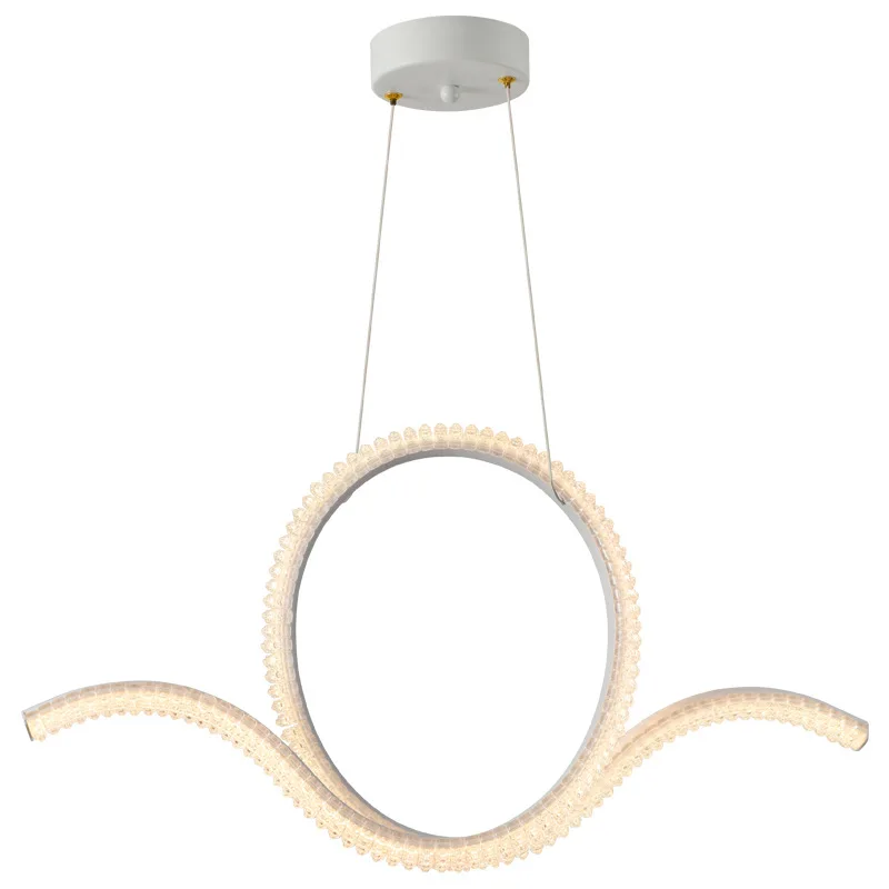 

Nordic modern simple restaurant chandelier, aluminum shape bedroom chandelier