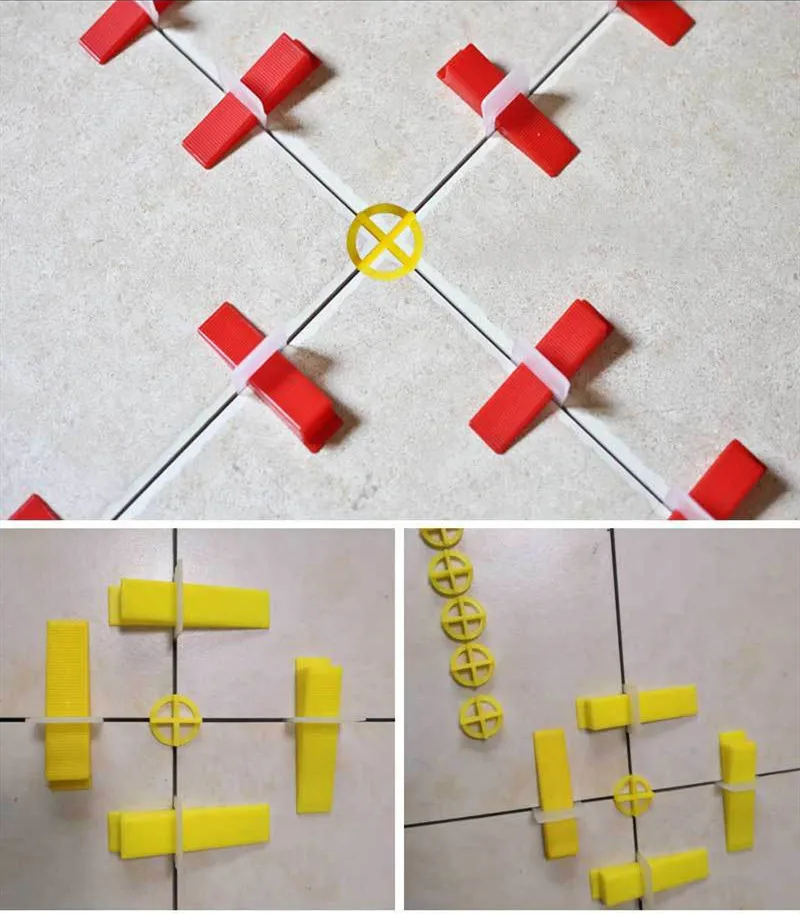 50/100Pcs Ceramic Tile Leveling System Spacers Clips Wedge for Tiling Fixing Floor Wall Gap Leveling System Construction Tools
