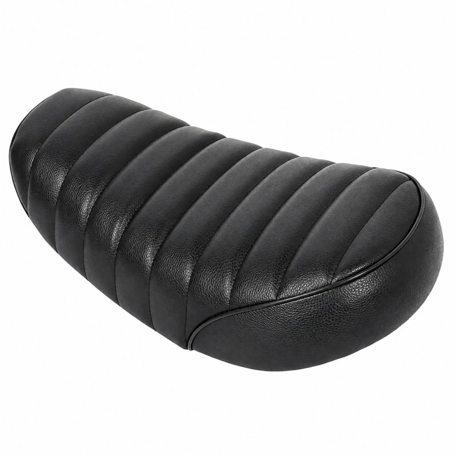 Motorcycle Seat Cushion Mini Style PU Leather Thick Saddle Pad for Vintage Scooter Cruiser Daily Commute
