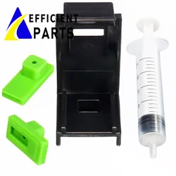 3in1 Ink Refill Cartridge Clip 2pcs Rubber Pads Syringe Tool Kit for HP Printer