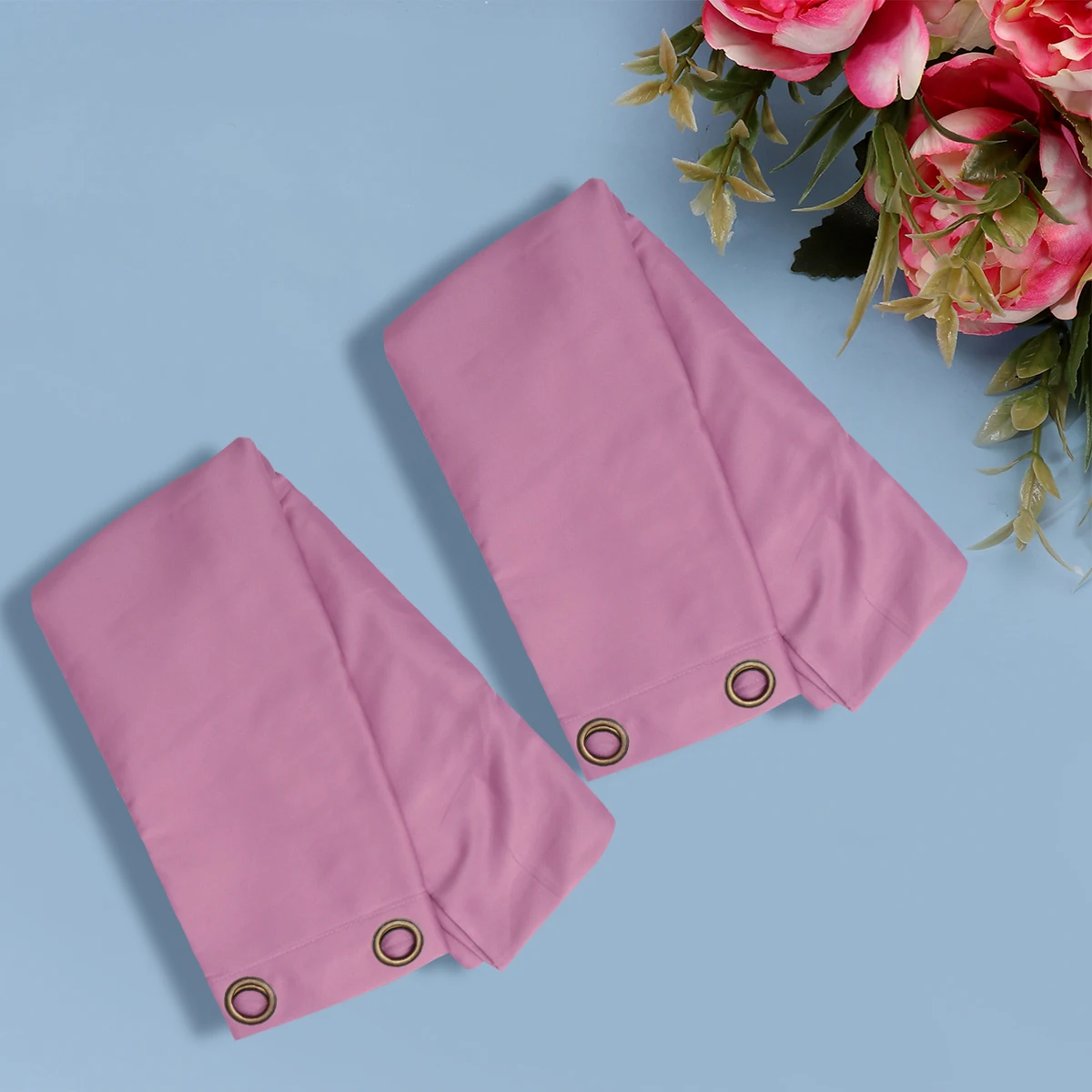 

2Pcs Decorative Curtain Long Lasting Sunlight Protection Modern Home Accessory for Windows Living Room Bedroom Purple 245x140cm