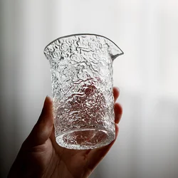 Japanese Style Propitious Cloud Texture Glass Fair Cup Heat Resistant Tea Pitcher Tea Divider Kung Fu Tea Set Teaware Accessorie