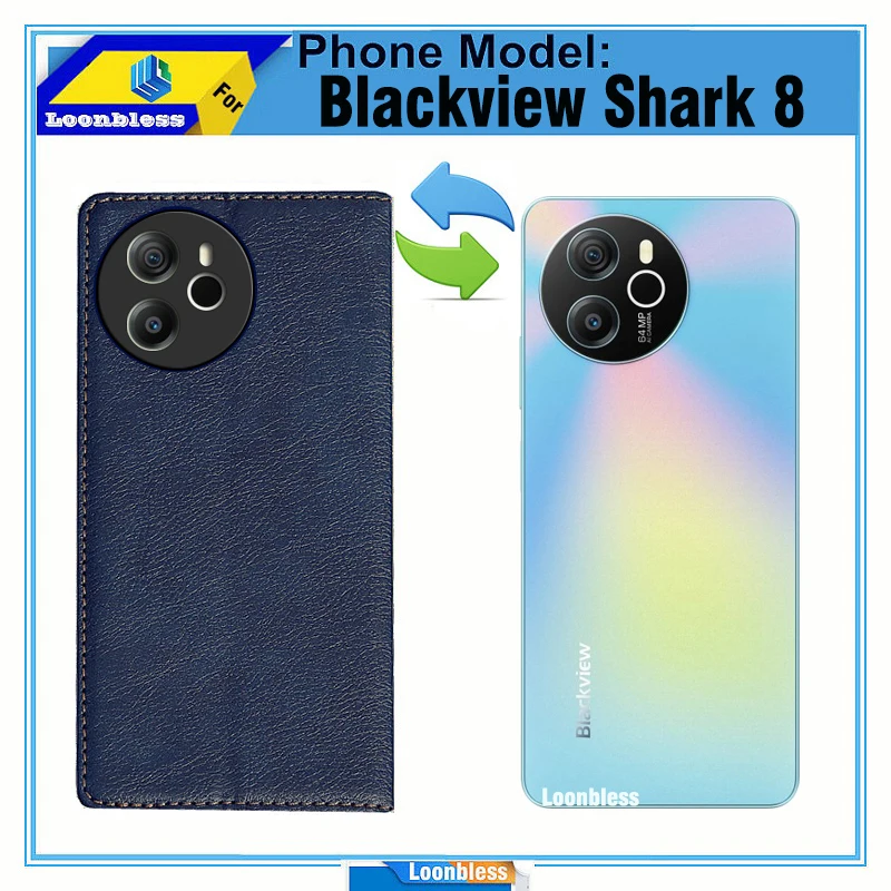 Stand Business Phone Holster For Blackview Shark 8 Cases Etui Blackview Shark 8 Case celular Book Cover Blackview Shark8 Housing