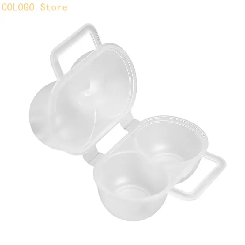 2 Slot Eggs Storage Case Carriers Tray for Camping Hiking Shockproof Leakproof D0LD