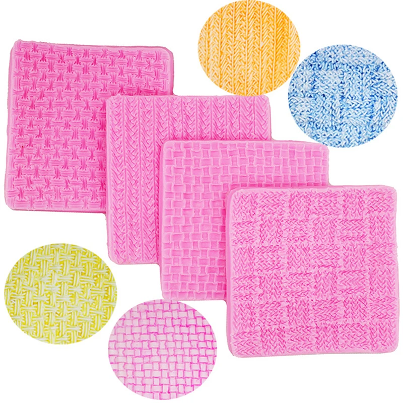 

3D Knitting Wool Sweater Silicone Mold Kitchen Accessories Pastry Tools Fondant Baking Cake Lace Decorating Eid Christmas Mould