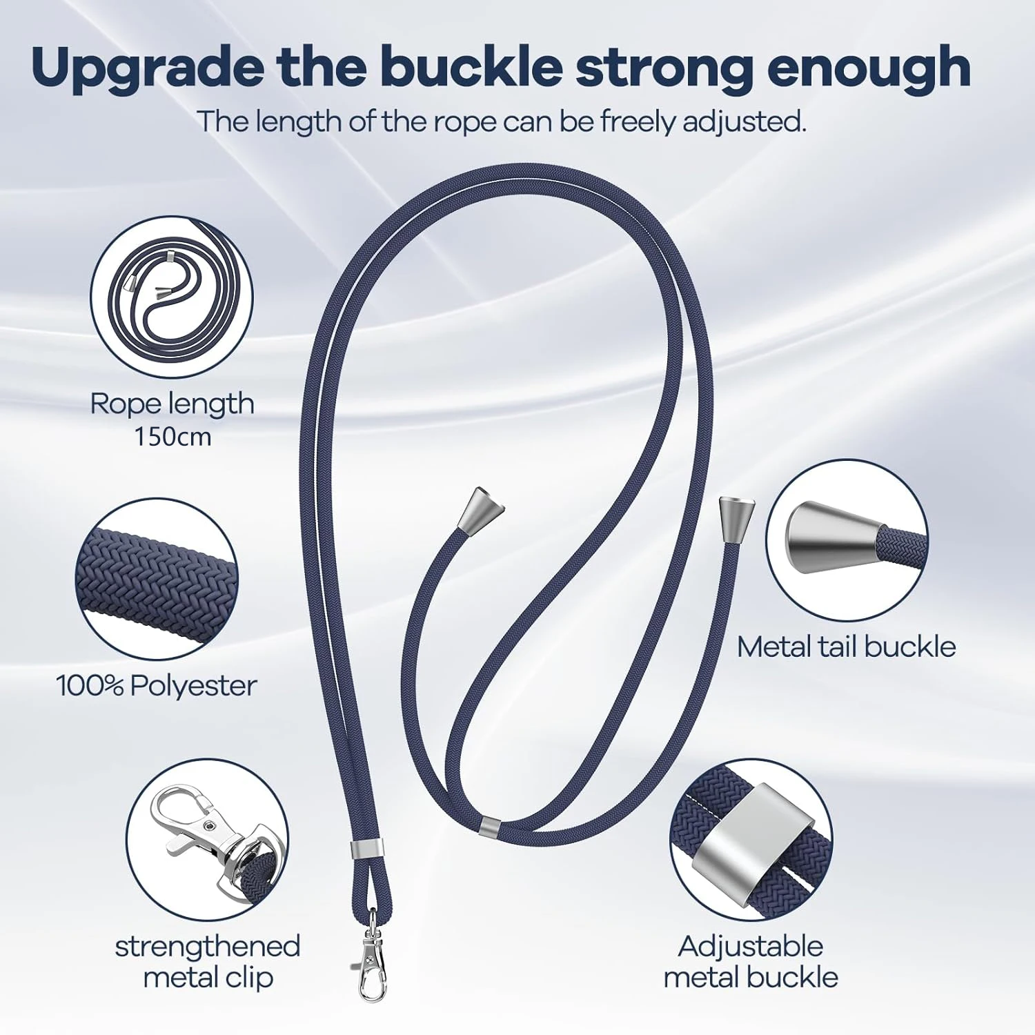 Phone Lanyard, Adjustable Strap, Adjustable and Removable Cell Phone Multifunctional Patch Lanyards Compatible with Smartphones