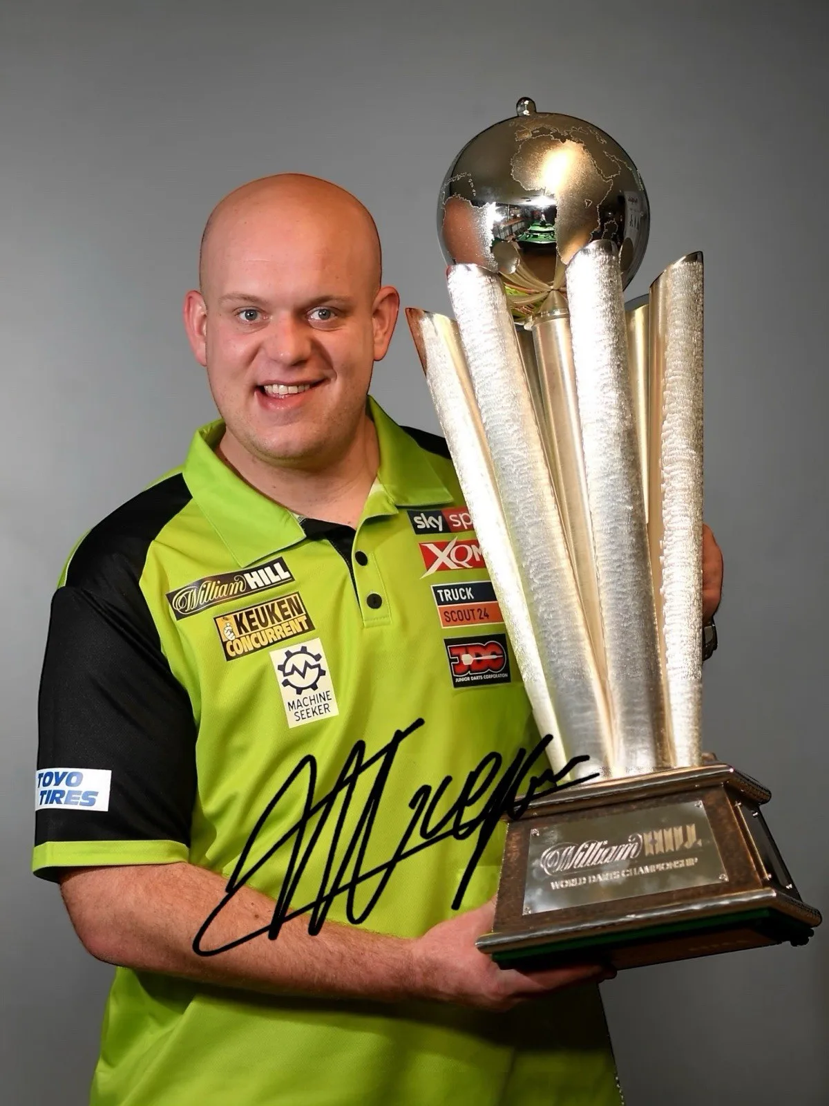 Michael van Gerwen ondertekend autograaf 6x4 FOTO print Darts Poster Print Wall Art Rome Decor