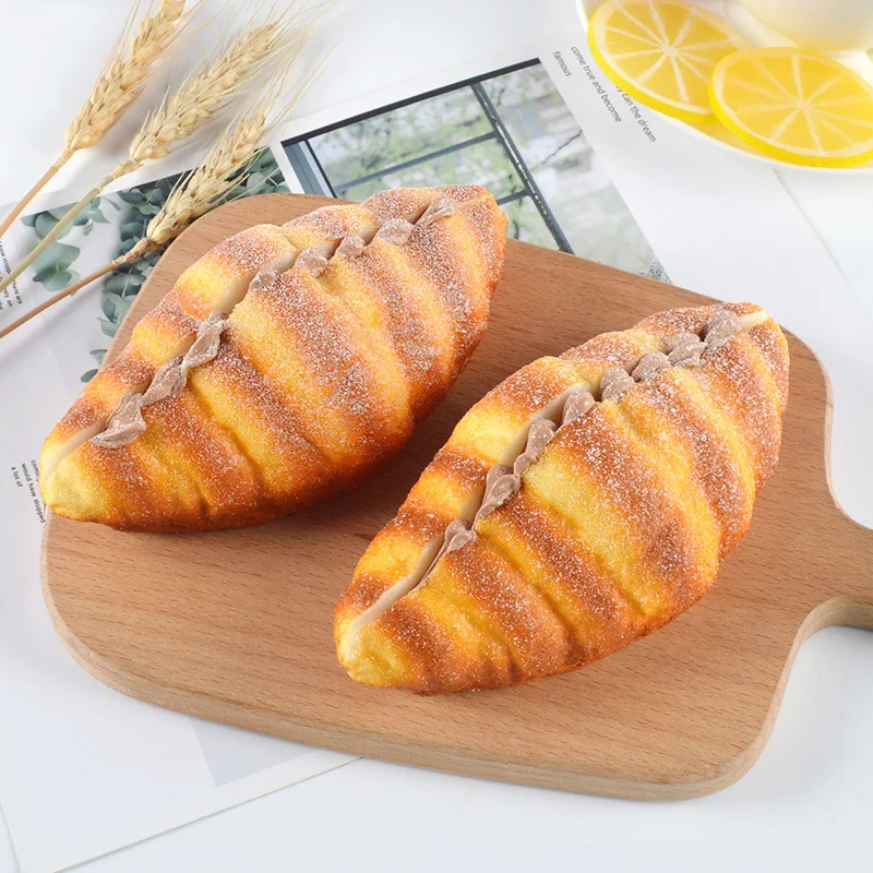 Artificial Bread Simulated Croissant Fake Food Model Cake Shop Window Display Kitchen Photography Props Table Decor Home Decor