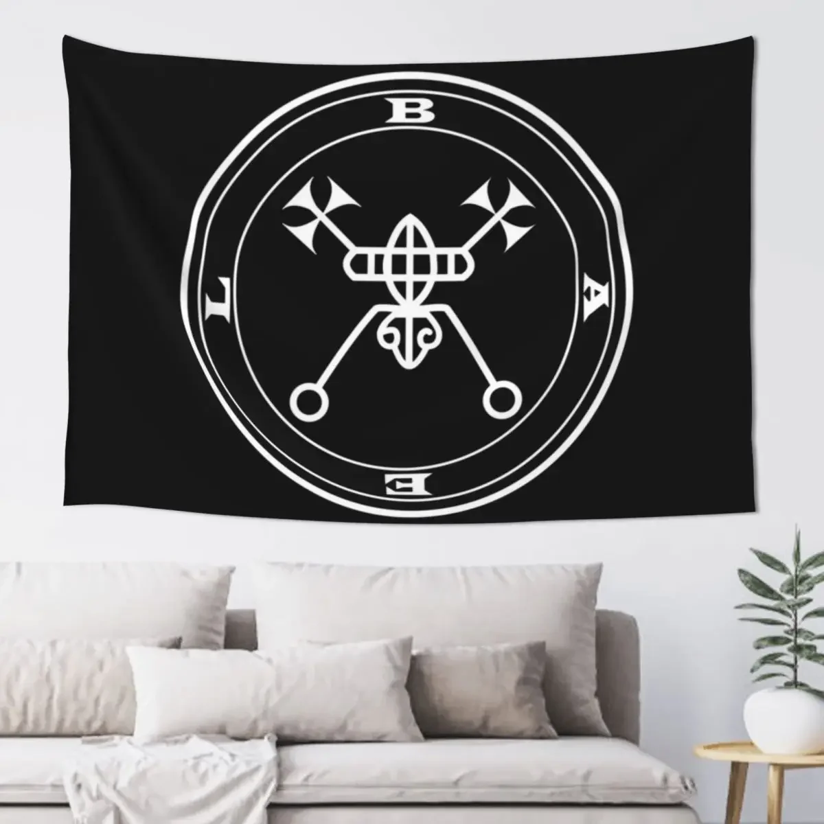 Bael, Baal demon King white Sigil occult Magick Seal Tapestry Wallpapers Home Decor Room Ornaments Tapestry