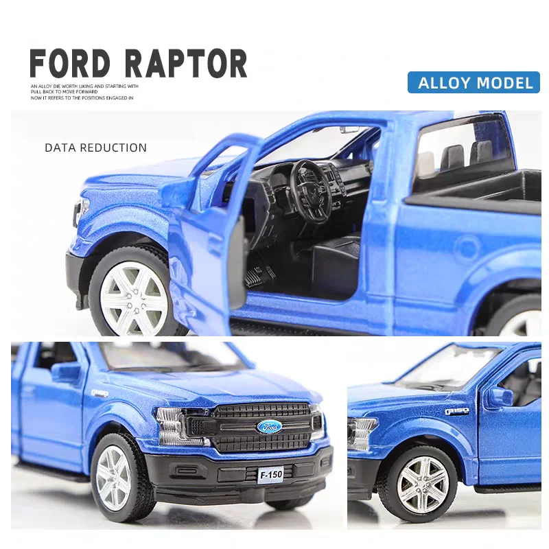 Simulation Diecast & Toy Vehicles Ford F150 SVT Raptor Off-Road Pickup Truck RMZ city 1:36 Alloy Car Model Gifts For Children