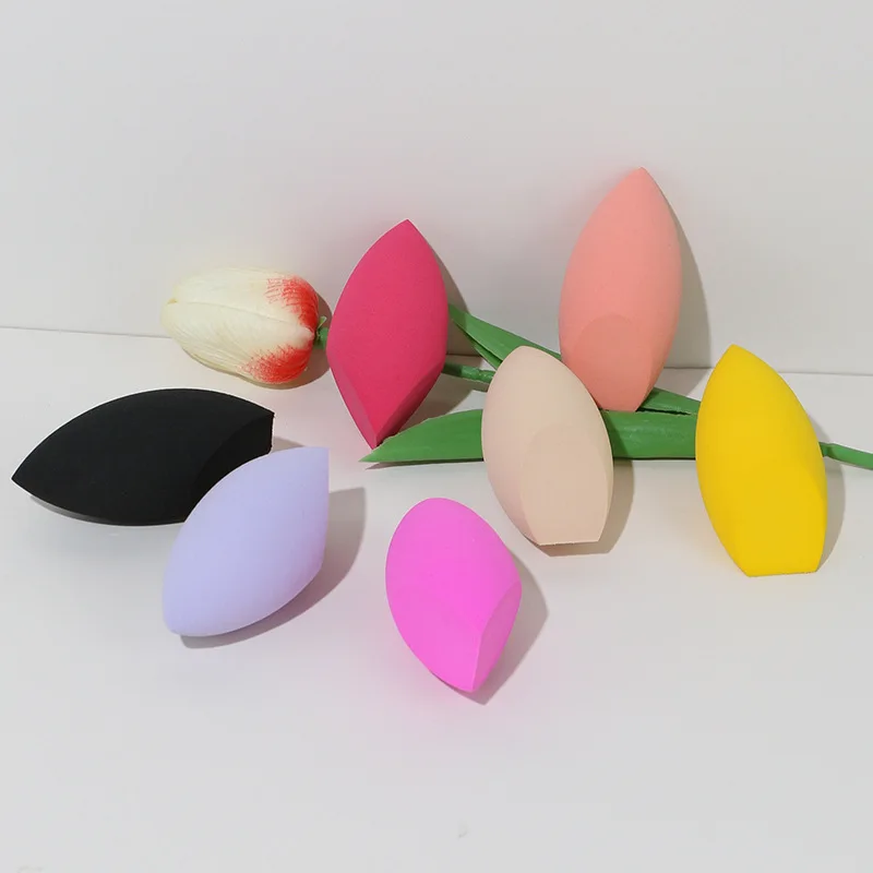 50pcs Custom Logo High Quality Reusable Soft Black Private Label Custom Make Up Sponge Vegan Latex Free Makeup Sponge