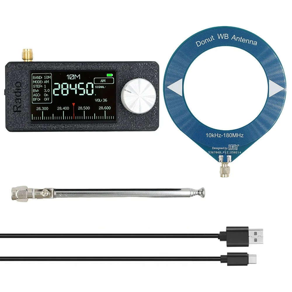 

0.5-108mhz Mini Radio Sound Recorder Telescopic Antenna SI4732 DSP Radio Stereo Rechargeable Full Band Mini Receiver