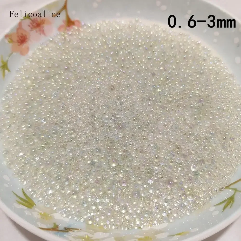 450g AB Transparent Bubble ball Glass Beads material epoxy mold makeing jewelry filling for DIY jewelry Slime Decor Accessories