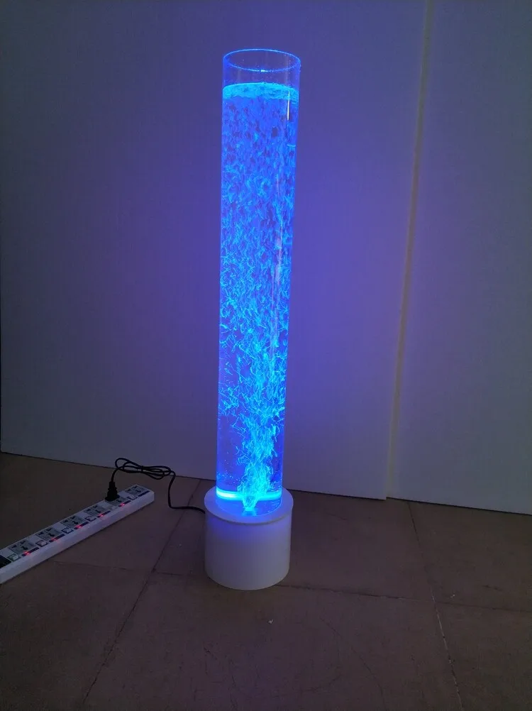 Customize the new colorful LED feng shui bubble decorative cylindrical fish tank water column light
