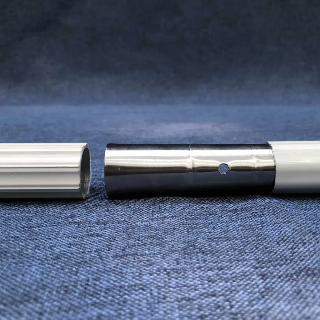 Shower Rod Connector Silver Alloy Curtain Pole Adapter End Piece for 25mm Window Curtain Rod