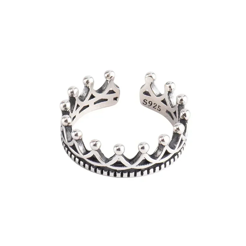 

CDB Crown Four Claw Timeless Elegance Ring Silver For Women Gift Fashion Jewelry