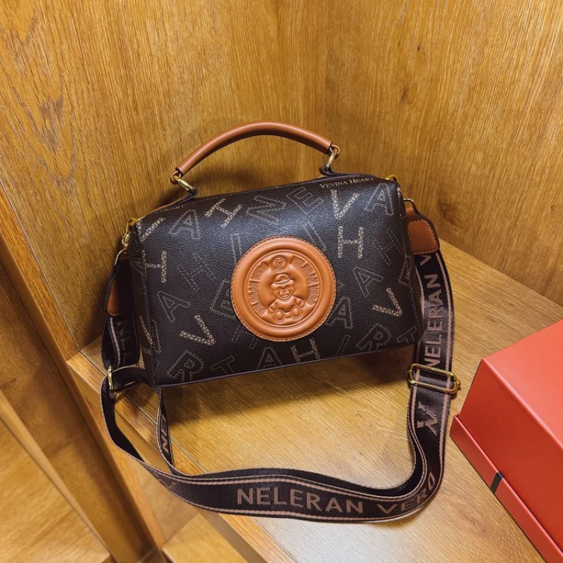 

Модная женская сумка через плечо из кожи с принтом Glen. Высококачественная модная прочная повседневная сумка. ​