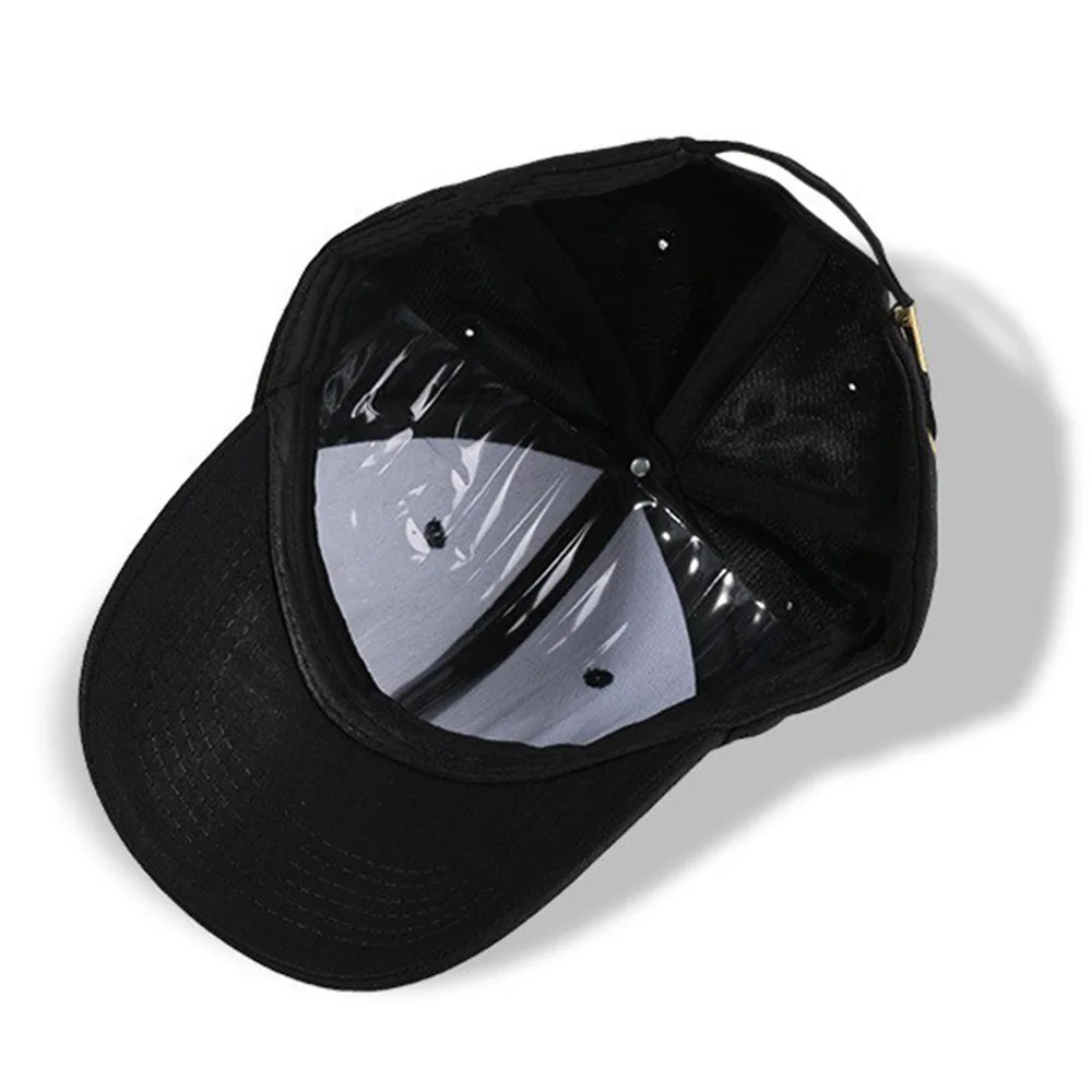 1 hard-top baseball cap can be printed with logo embroidery six-piece light plate solid color cap hat