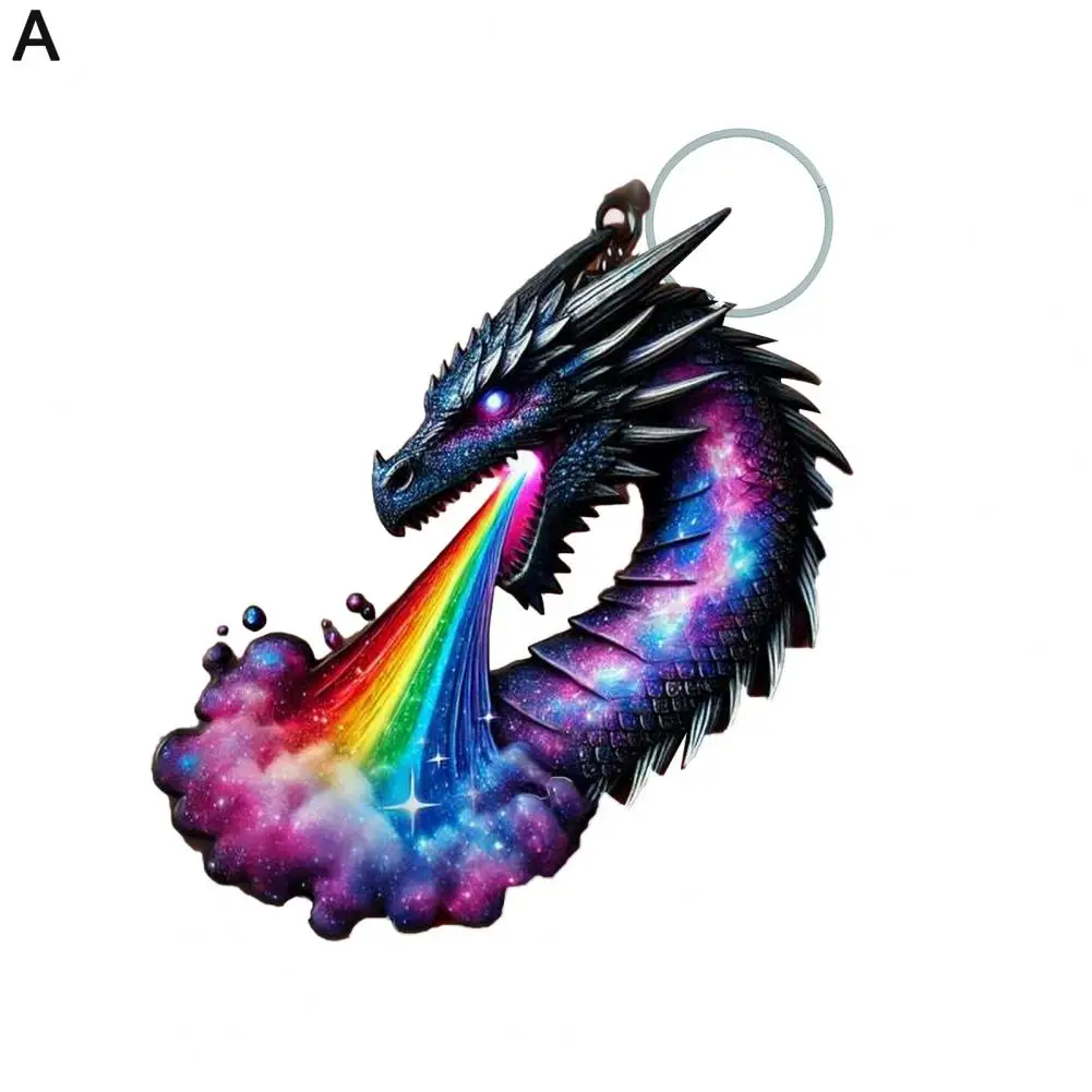 Durable Keychain 3d Dragon Acrylic Keychain Pendant Multi-functional Hanging Ornament for Kids Adults Dinosaur Party Favor Gift