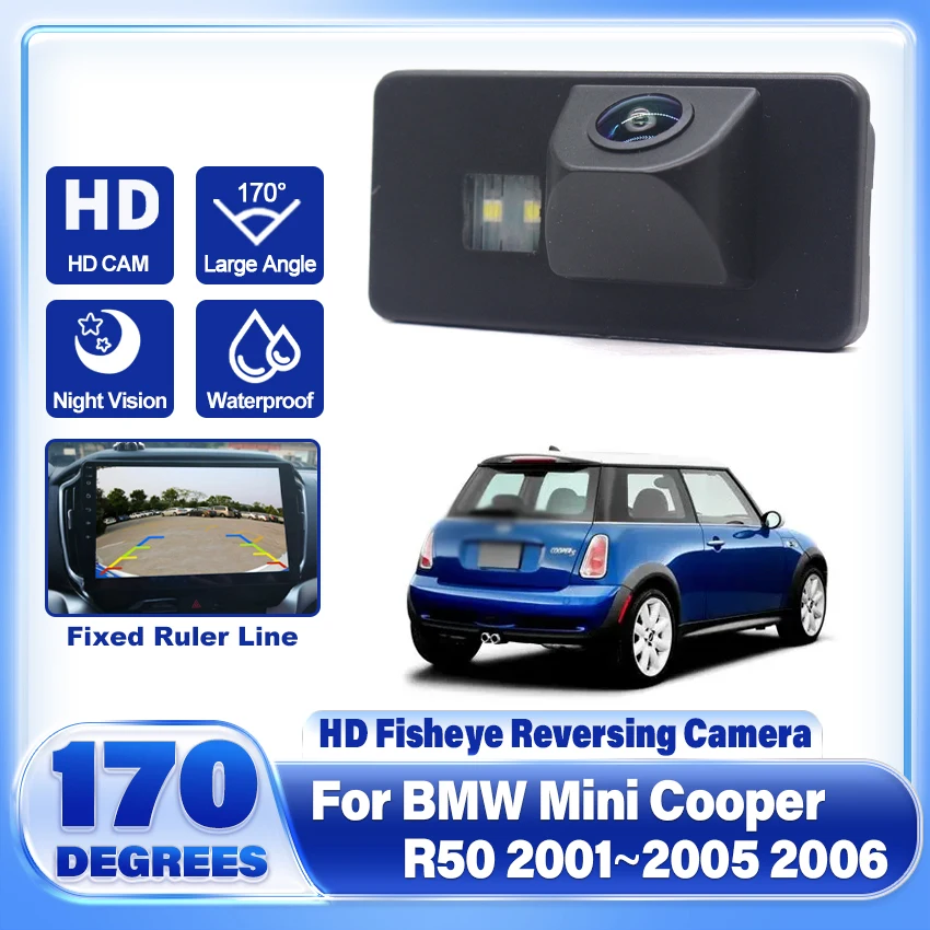 HD-Rückfahrkamera für BMW Mini Cooper R50 2001 2002 2003 2004 2005 2006 Nachtsicht Wasserdichte Rückfahrkamera für Einparkhilfe